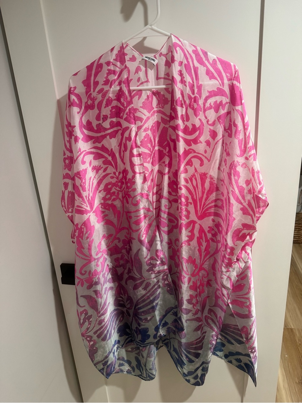 Moschino Pink and Blue Floral Kimono Cover-Up